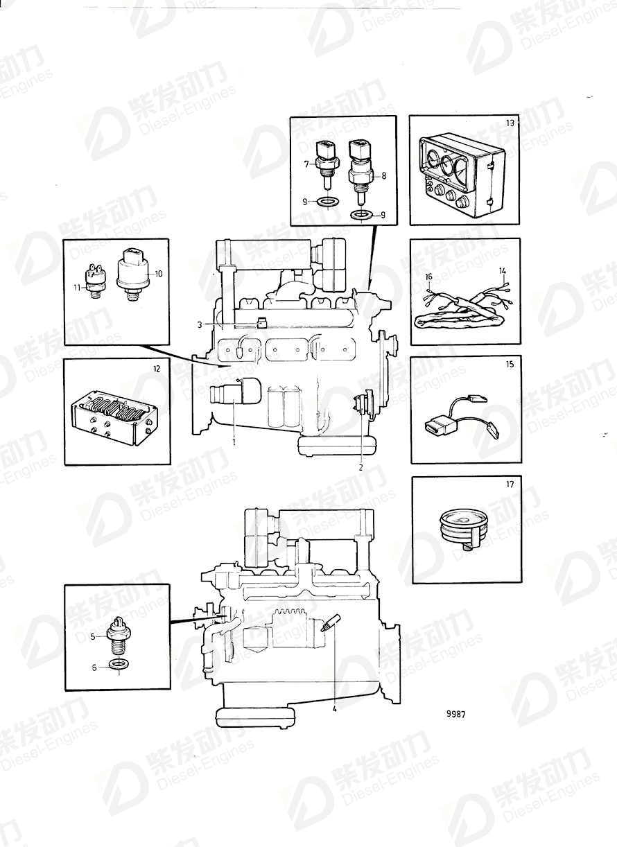 VOLVO Cable block 862218 Drawing